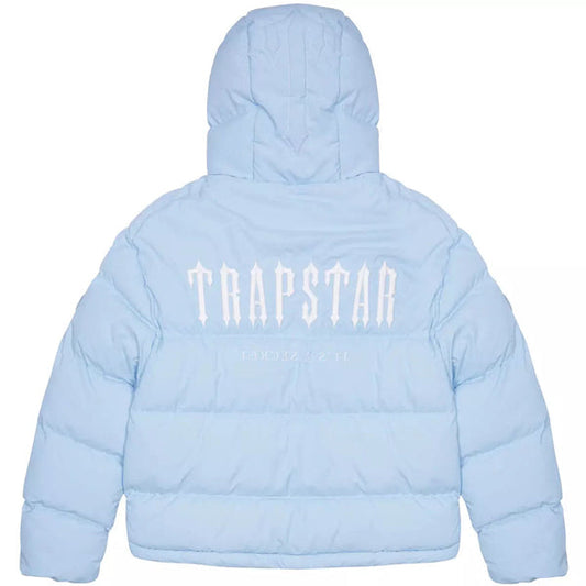 Trapstar decoded Hooded puffer ice blue