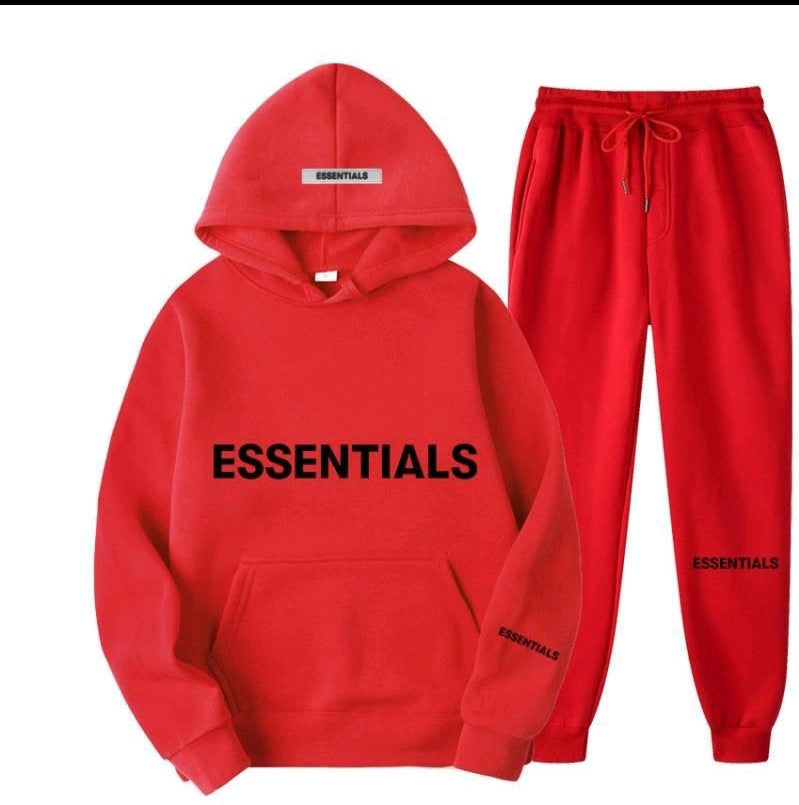 Essentials sweat tracksuit red