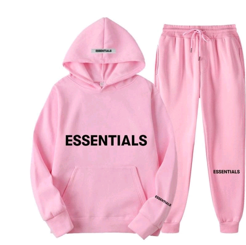 Essentials sweat tracksuit pink