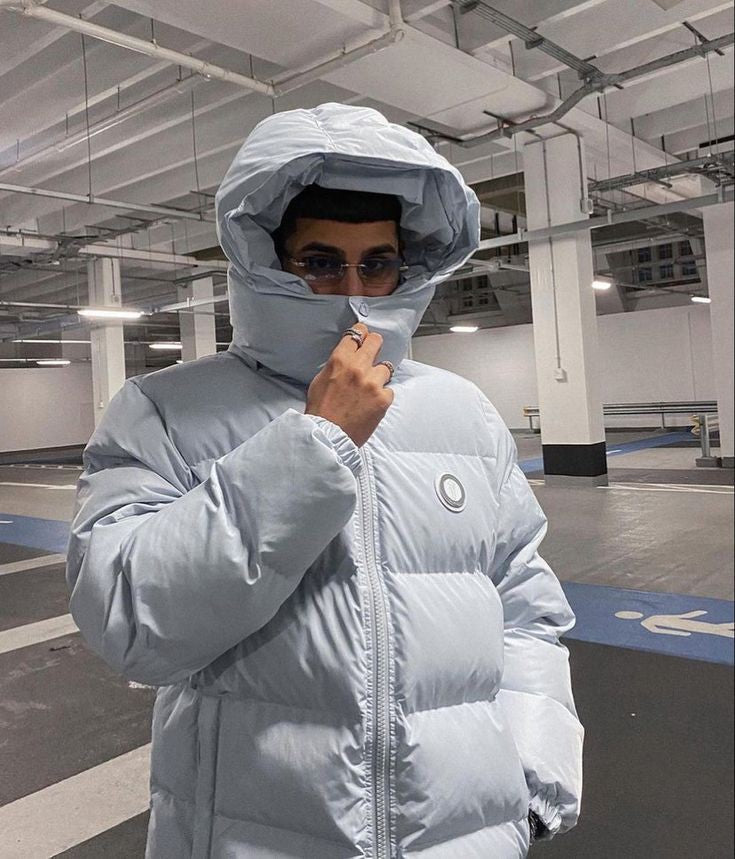 Trapstar irongate puffer jacket ice blue