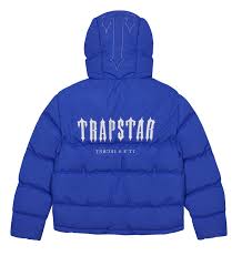 Trapstar decoded Hooded puffer blue